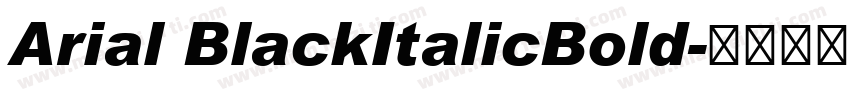 Arial BlackItalicBold字体转换